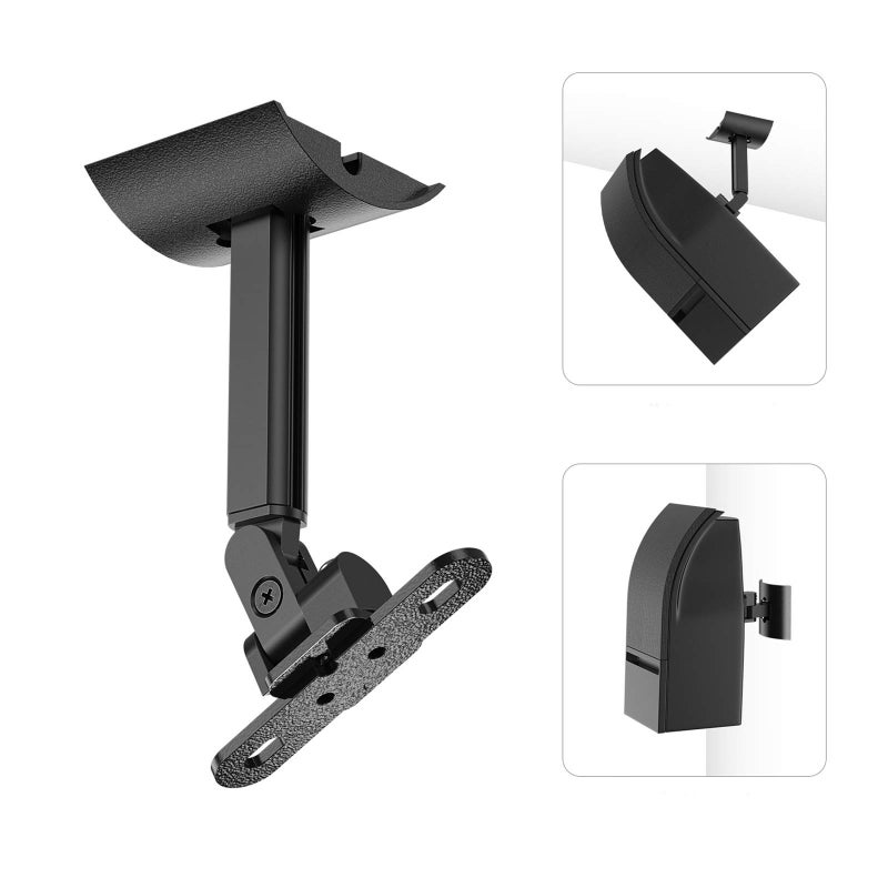 Yibracki Wall and Ceiling Mount for Bose 161, 151 SE Environmental Speakers, Multiple Tilt & Swivel Adjustable Mounting Bracket Compatible with Bose Model 100 Speakers, Single Black - Image 1